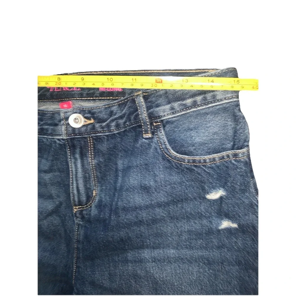 The Children's Place Girl's Jean Shorts 2 Pack Sz 16 Denim Midi‎ Long Distressed